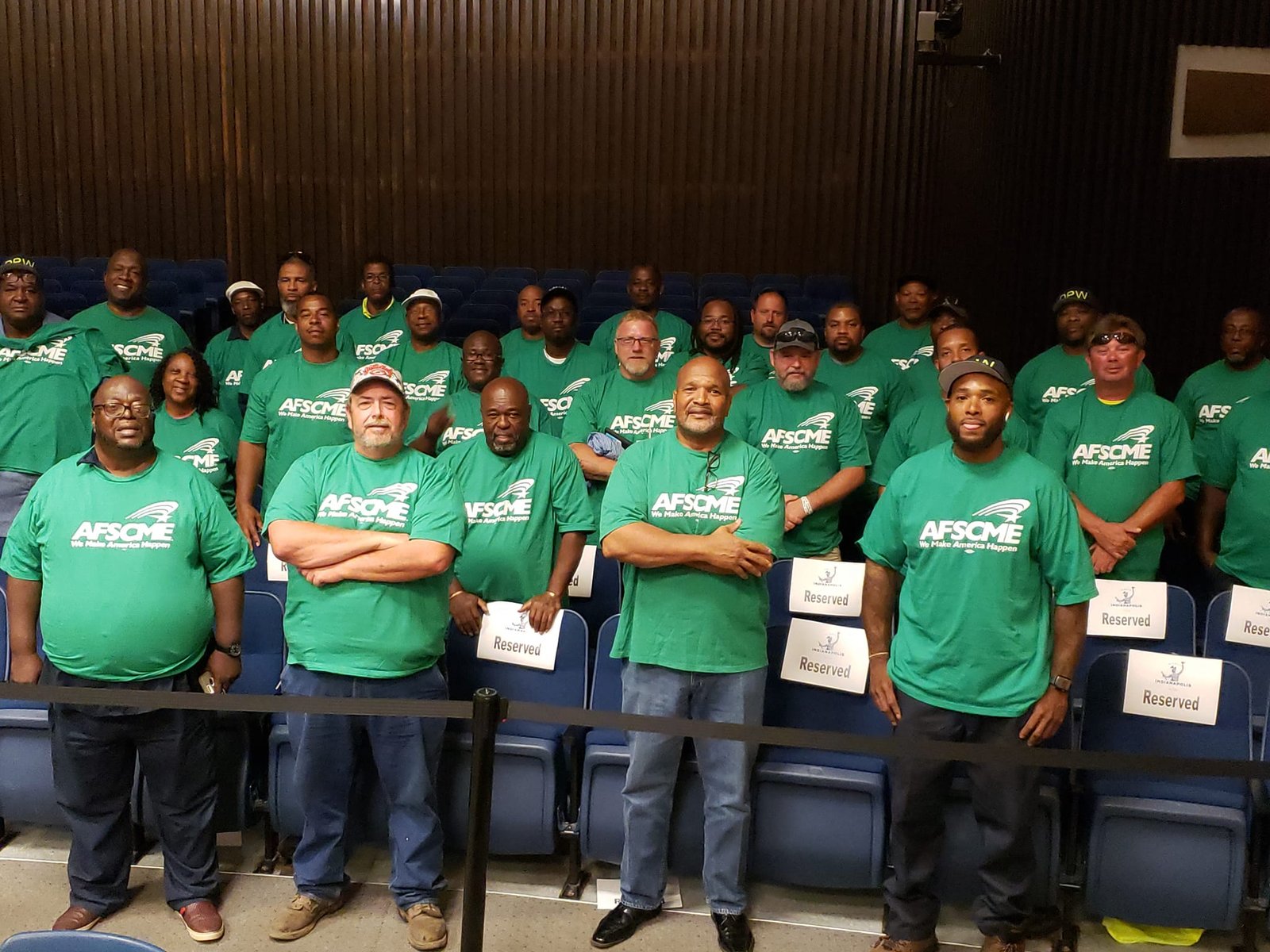 David at a union event